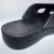 上柯 B3498 PU底黑色防静电拖鞋 无尘洁净电子实验室工作鞋 两孔34码 (220mm）
