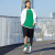 adidas SEEBIN艺术家合作系列印花宽松短袖T恤男夏阿迪达斯轻运动 草坪绿 A/M