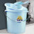 水桶塑料桶加厚手提学生宿舍储水洗澡洗衣装水桶厕所大号 中号米色26L高强力桶+盆+水勺