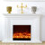 宽选工品 欧式壁炉装饰柜 白色美式实木电壁炉仿真火焰壁炉 1500*1080取暖炉芯