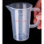 塑料烧杯量杯带刻度毫升奶茶塑料100ml50ml量筒500ml1000ml刻度烧杯FZB 透明 500ml半柄带盖