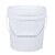 工业级水桶塑料桶密封桶圆桶水桶油漆涂料桶空桶机油桶塑胶桶饲料桶 10L白色（可装水20斤）