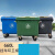 户外大号垃圾桶环卫可挂车分类带盖带轮移动垃圾车手推塑料四轮万 1100L绿色特厚带盖