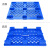 1210网格九脚轻型塑料托盘仓库防潮垫板物流叉车用塑胶卡板 1.2米*1米网格九脚(回料)蓝色/黑色