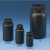 日本NIKKO塑料方瓶HDPE黑色大口小口刻度防漏100/250/500/1000ml 250ml广口黑方瓶
