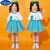 迪士尼六一儿童表演服小学生啦啦队团体比赛服幼儿园毕业照舞蹈演出服装 绿色纱裙 180cm