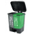 益美得 脚踏分类垃圾桶居家办公双桶大号干湿分离垃圾箱 双桶60L绿+灰