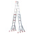 人字伸缩折叠梯铝合金升降梯子加厚工程用梯八脚安全结实合梯叉梯 3个厚7米人字伸缩梯高6.5米