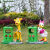 户外卡通动物分类垃圾桶雕塑景区幼儿园公园玻璃钢果皮箱装饰摆件 兔子蘑菇B款