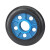 七格匠实心橡胶轮脚轮重型工业单轮8寸10寸12寸手推车板 8寸铸铁(轴承孔20mm) 