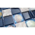 福西西地中海蓝色贝壳马赛克瓷砖石材电视背景墙客厅卫生间KTV吧台拼图 深蓝色_蓝色+石材 30×30