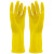 稳斯坦 WST526 橡胶手套 加厚防滑清洁擦车洗碗劳保手套 黄色5副S