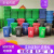 上海环卫户室外大号码分类垃圾桶箱工业四色带盖轮商 100升配轮盖 下单备注颜色