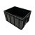 沃嘉促销周转箱黑色塑料静电胶框箱物料盒托盘带盖分格隔板刀卡 10号防静电箱600*500*360
