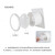 4寸排气扇圆形厕所排风扇卫生间浴室玻璃窗式通风换气扇排气 8寸开孔20cm 白色