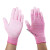 6-48双PU涂掌涂指手套耐磨劳保透气耐用干活工作夏天薄款 粉色条纹涂掌 10双带2双