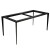 加笛（JIADI）大理石餐桌脚桌腿实心铝合金岩板支架桌子腿航 黑色 适合1300*700桌面