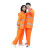 承琉定制环卫雨衣雨裤套装男保洁橙色带反光条分体式道路施工清洁工人 升级款橘红色 XL
