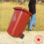 上海240l户外垃圾分类垃圾桶大号环卫干湿分离垃圾箱物业公共场合 240升挂车桶+盖+轮(湿垃圾) 上海款