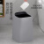 欧润哲 10L白色方形斜口双层塑料垃圾桶企业办公室商用餐厅公司单位用垃圾桶废纸篓收纳桶直投方桶