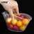 安赛瑞 一次性打包盒 800ML 加厚透明快餐盒外卖便当盒 蔬菜水果托盘 圆形（300个装） 24981