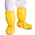 耐酸碱鞋套液体鞋套防耐酸碱防滑防护PVC靴套危化品防化防水 R45-黄色(10双) 均码