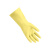 帮手仕 乳胶防滑防水防护洗碗保洁工作干活劳动手套劳保用品手套A1 黄色3双 M码