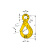 YOKE台湾8-025吊装吊钩现货原装进口 合金钢起吊 眼型自锁钩  8-025-13-5.3T   48