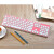 B.FRIENDit 巧克力键盘 超薄静音无线键盘 USB接口外接剪刀脚薄膜商务家用键盘 笔记本台式电脑办公键盘 无线单键盘 粉红色