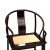 檀趣红木家具紫光檀（学名：东非黑黄檀）圈椅三件套实木围椅中式太师椅休闲椅官帽椅 单椅