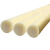 润宏工品 PA6尼龙棒 实心耐磨圆柱尼龙加工定做米黄色塑料棒尼绒棒 直径60mm*1m长 一根价 