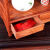 求巧缅甸花梨栏杆茶边柜茶柜置物架实木中式摆件带抽屉收纳柜储物