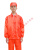 无尘服大褂 防护服连体全身防尘服橙色静电服工作服大褂带帽橘红 橙色橘色上衣加帽子 XL