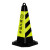斯铂格 反光路锥 雪糕筒路障柱隔离墩 交通安全锥 标识警示设施 斜纹警示加厚黄黑6斤 BGT-32