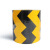 谋福  9480 黑黄导向箭头 反光贴 高亮晶格标识 防撞警示胶带 （平面黑黄箭头 5cm*45.7m）