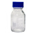 科睿才蓝盖瓶试剂瓶 透明玻璃丝口瓶 棕色化学螺口瓶 玻璃瓶带刻度 透明250ml 试剂瓶 60169 