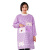 金诗洛 KSL284 厨房围裙 罩衣长袖反穿工作服长袖防油 B款 紫色