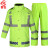 者也 ZYNW220216-7加厚反光雨衣 荧光绿黑丝棉套装L码