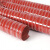 红色高温风管耐300度硅胶硫化防火通风管玻璃纤维布伸缩钢丝软管 279mm 一根4米