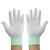 12双防静电PU涂指手套碳纤维涂掌透气薄款电子厂涂胶耐磨防滑劳保 不涂胶尼龙手套（12双） S