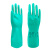 Ansell 37-676防化手套耐酸碱加厚丁腈耐用家务清洁防护手套 绿色 M 