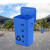 垃圾桶加厚环卫容量分类收纳桶大户外带盖环保烤漆铁皮果皮箱小区 64L圆形蓝色