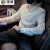 漫佩衬衫男设计感小众感韩版潮流网红弹力免烫长袖衬衣暗花纹男装 A07加·绒(白色) M(90-105斤)