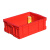 定制红色塑料周转箱长方形大号带盖收纳箱加厚工业储物盒不良品箱 61*42*11cm 红色无盖