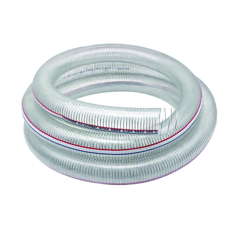 PVC带钢丝管透明软管加厚塑料管1/2寸耐高温油管真空管抽水管软管