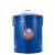 dulton金属垃圾桶铁皮厨房客厅杂物收纳桶套装带盖圆桶定制 深蓝 6L 直径21.5*高29cm