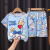 迪士尼（Disney）夏季儿童睡衣女童薄款短袖卡通洋气中大童男宝宝空调服套装家居服 小公主 8码身高95-105cm 30斤内