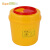 Supercloud医疗废物锐器盒0.5L利器盒黄色废物针头盒圆形医疗垃圾桶医院诊所用