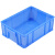 仓库塑料物料长方形加厚五金配件箱周转盒盒子螺丝工具零件盒胶框 01号 默认发蓝色