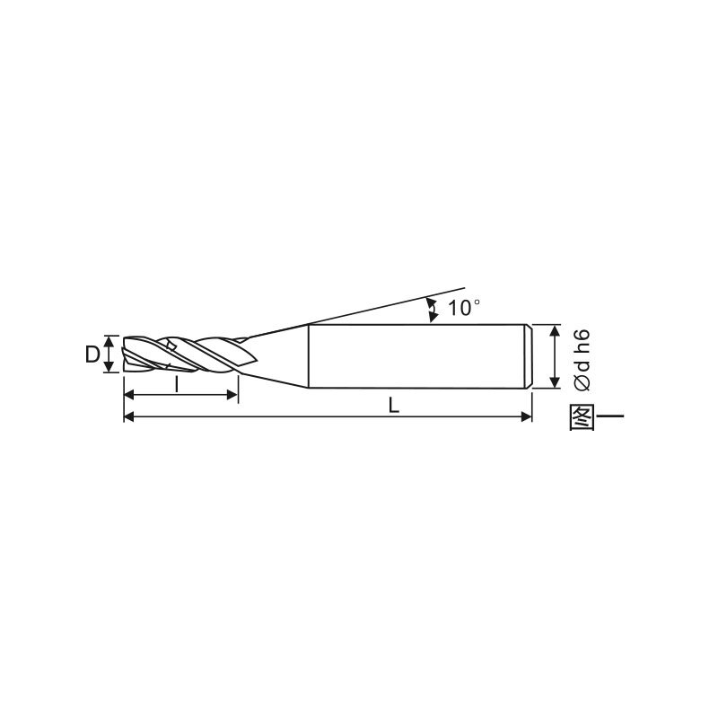 刃天行立铣刀 PGM4030-050S04T30通用加工4刃 平底铣刀 订制品